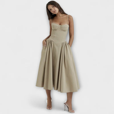 Rosalie - Forfinet ærmeløs korsetkjole