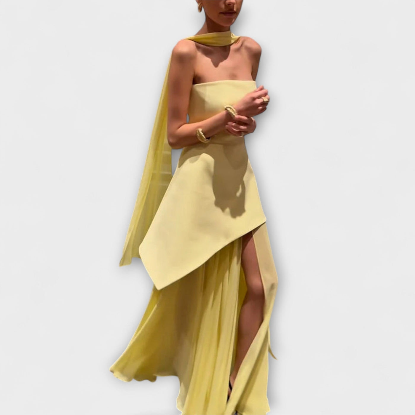Goldie - Maxikjole i chiffon