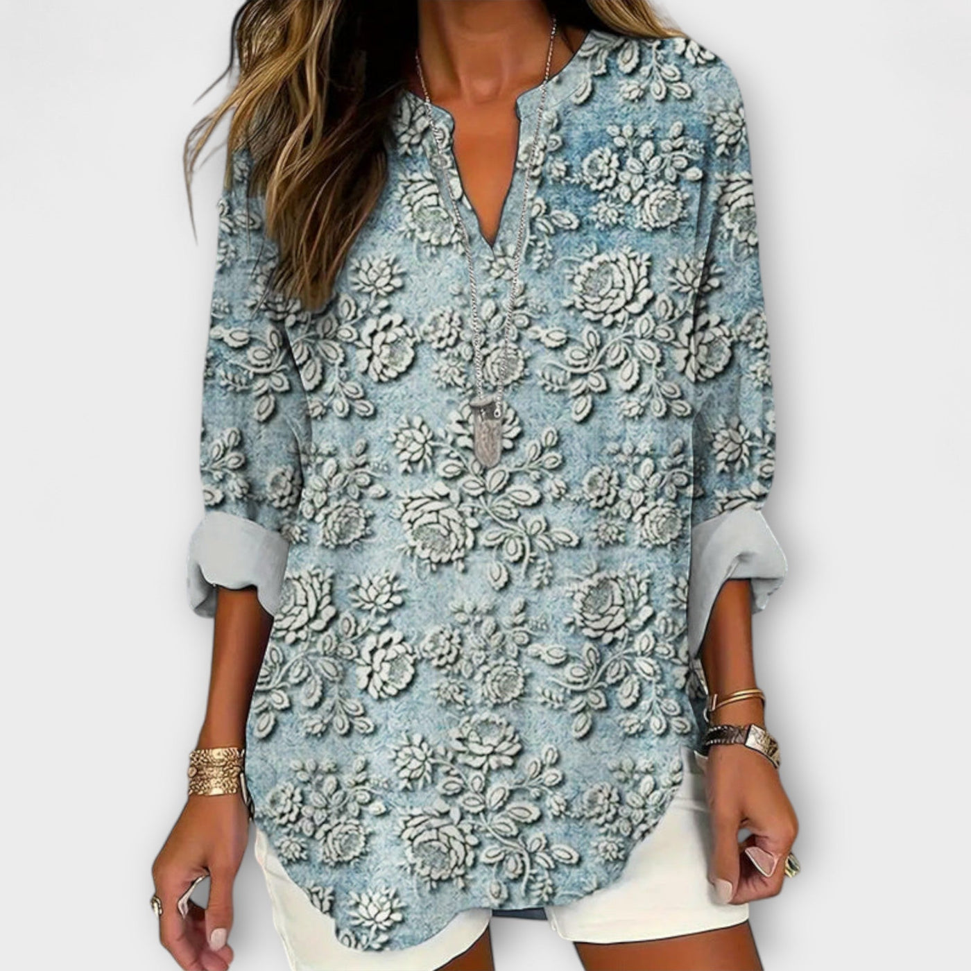 Charlotte – Bluse Med Blomsterprint