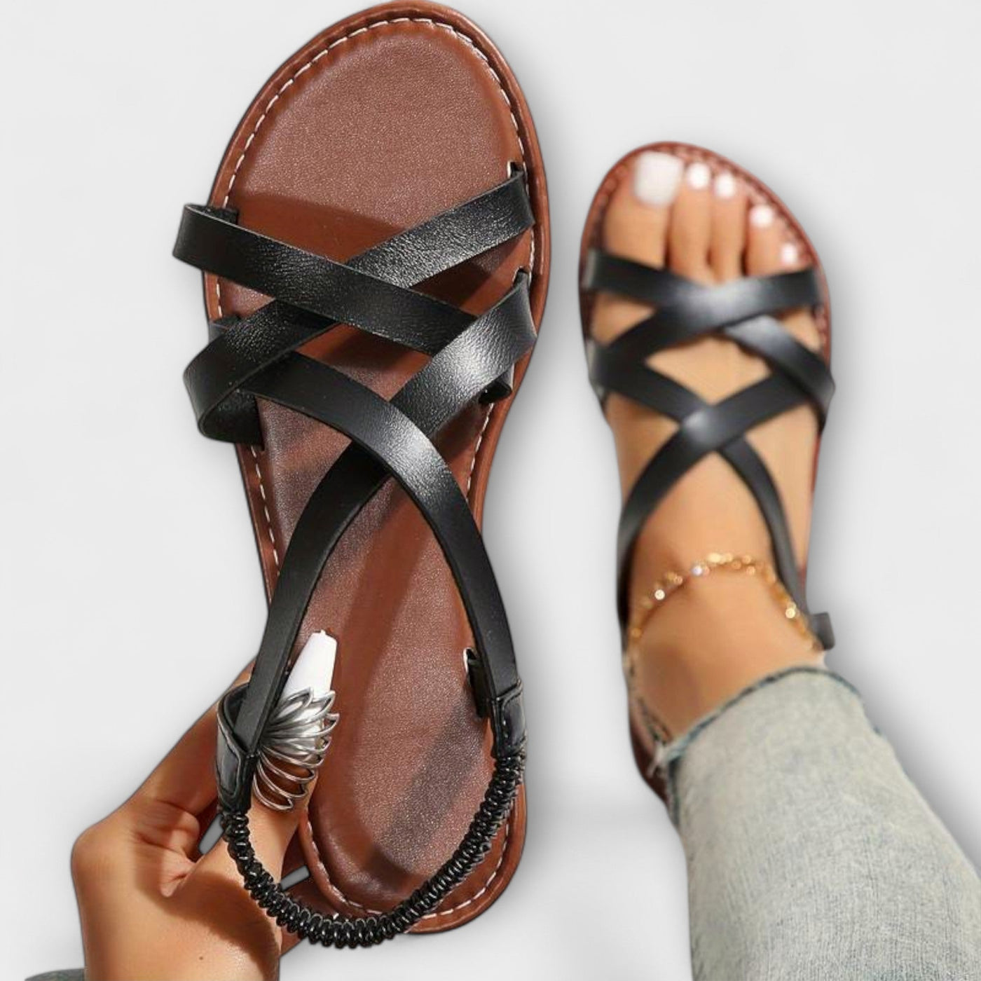 Deborah - Damens Sandaler med let krydsrem
