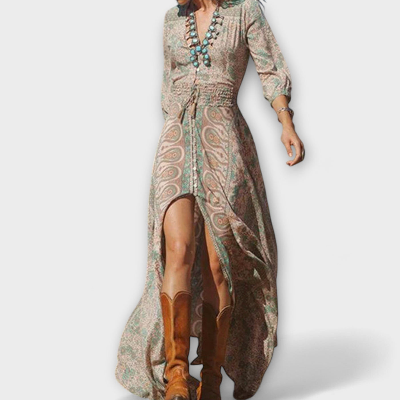 Lækkert bohemsk maxikjole