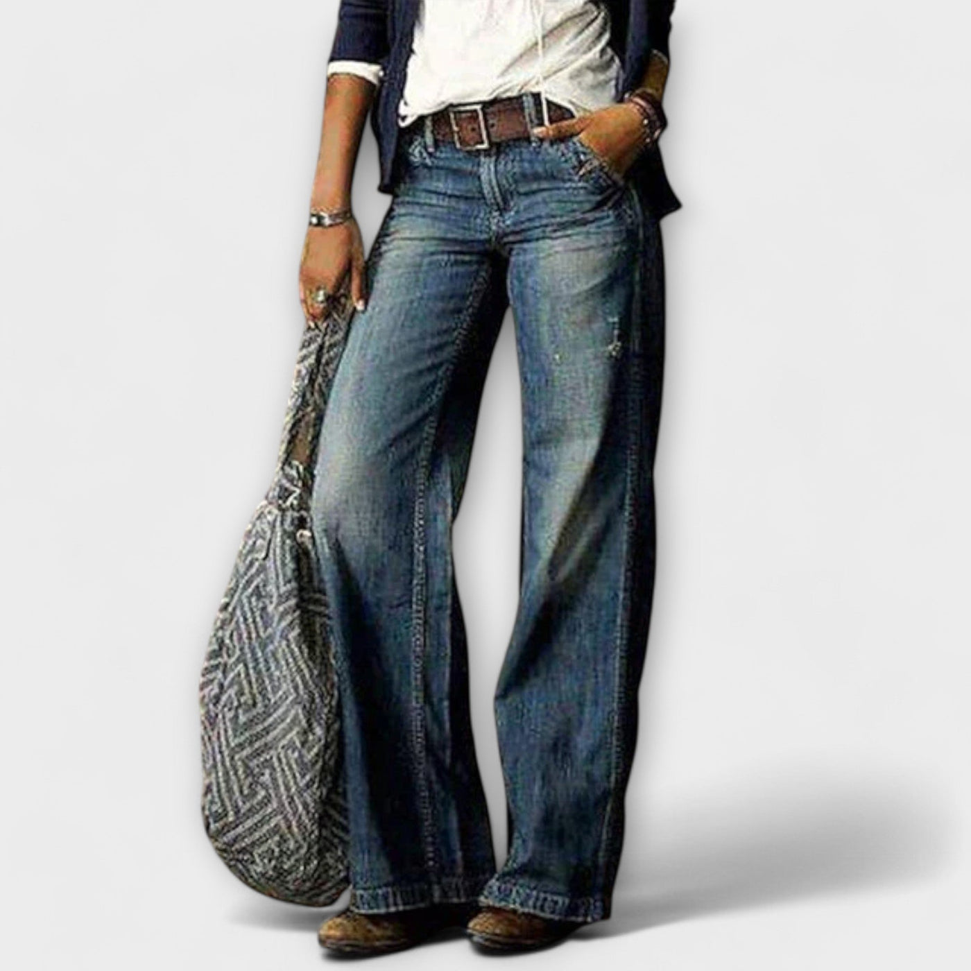 Cess - Denim-bukser med vidde ben