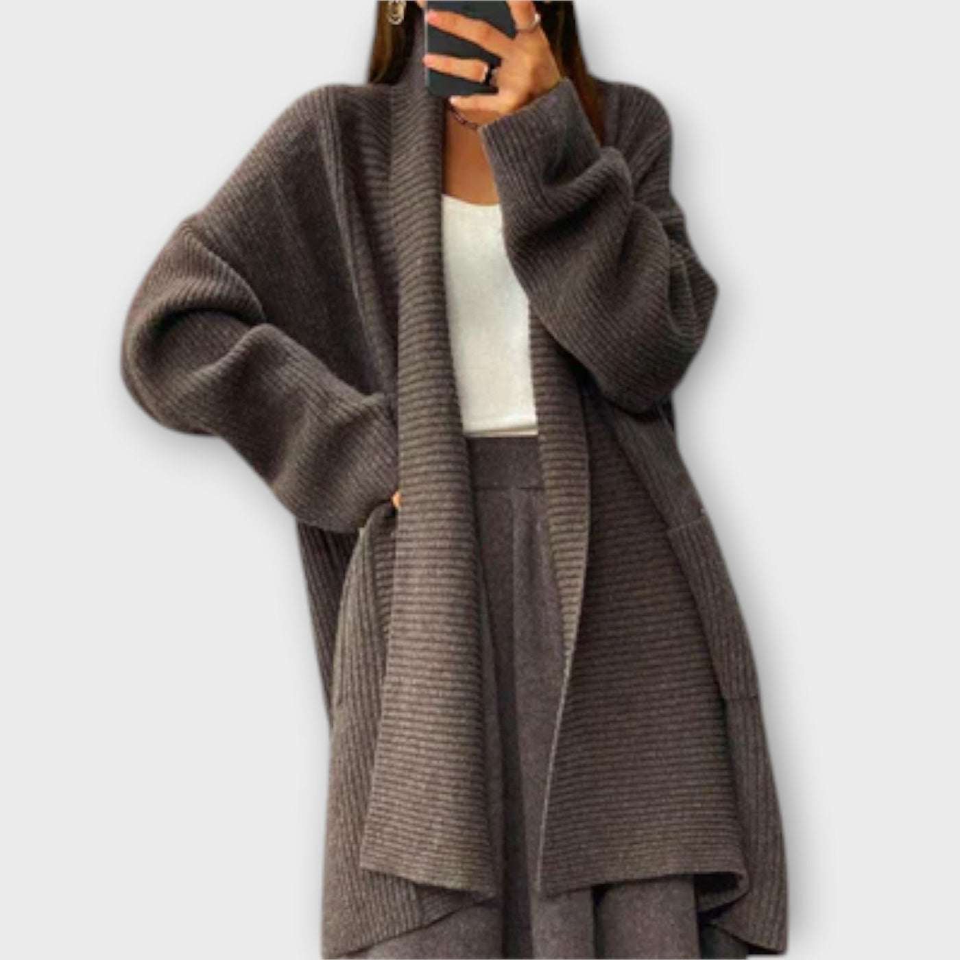 Euphemia - Lang Strikcardigan