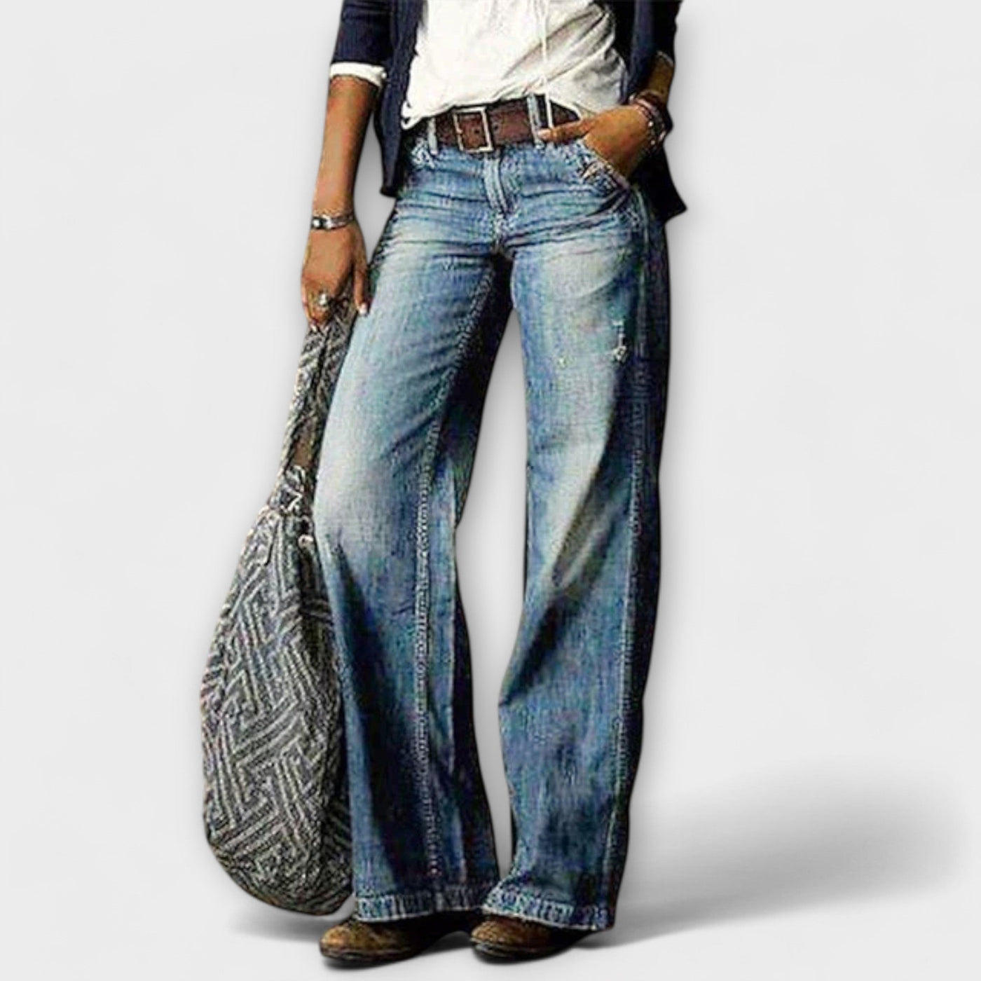 Cess - Denim-bukser med vidde ben