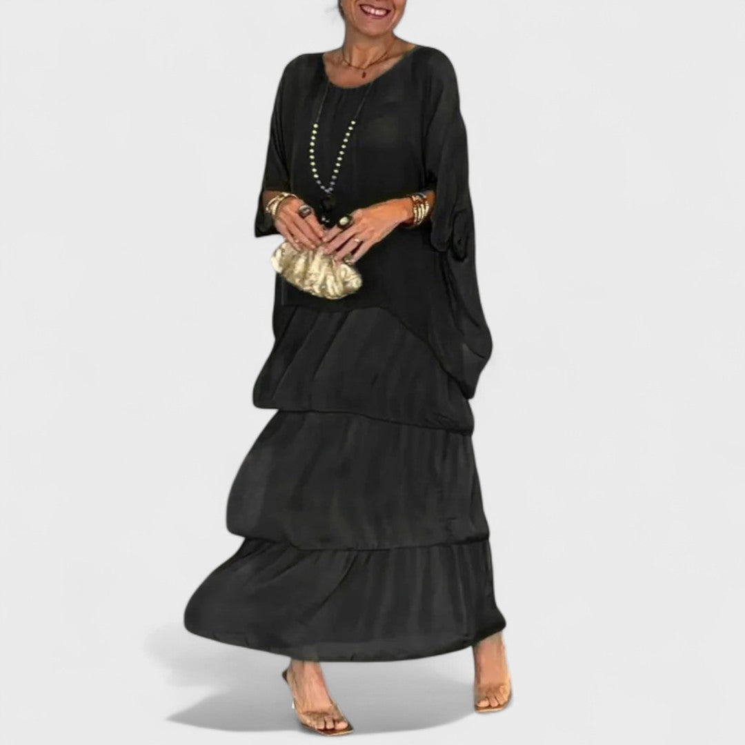 Nora - Elegant boho casual kjole i chiffon