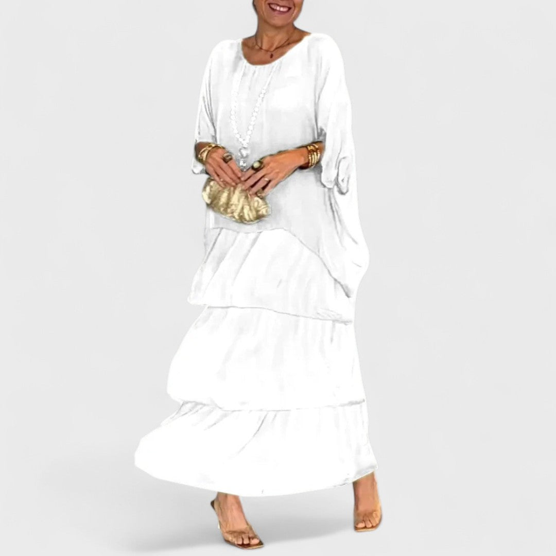 Nora - Elegant boho casual kjole i chiffon
