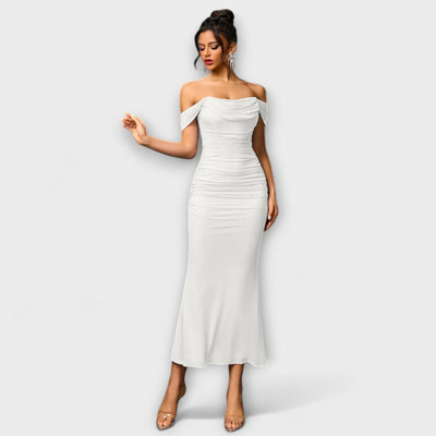 Ione - Off-Shoulder Raffung Bodycon Kjole