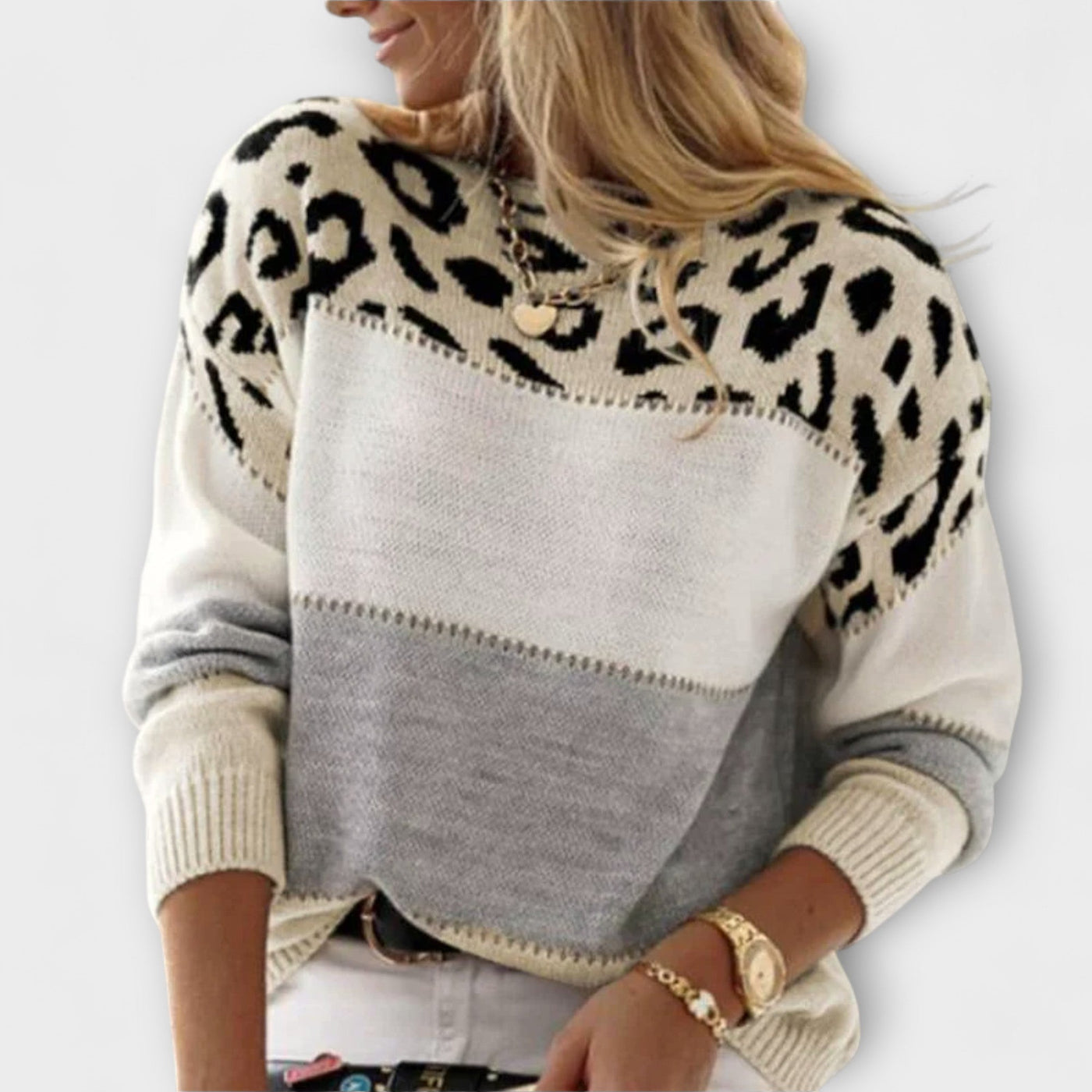 Cheyenne - Lækker trøje med leoparddesign