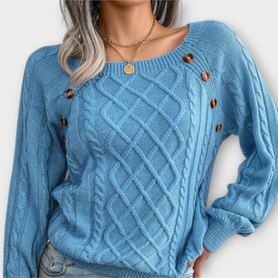 Malia - Strikpullover med knapper