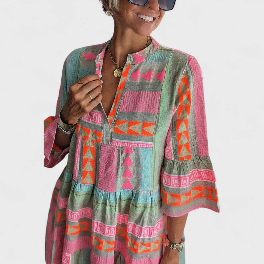 Juliane - Boho kjole med lag