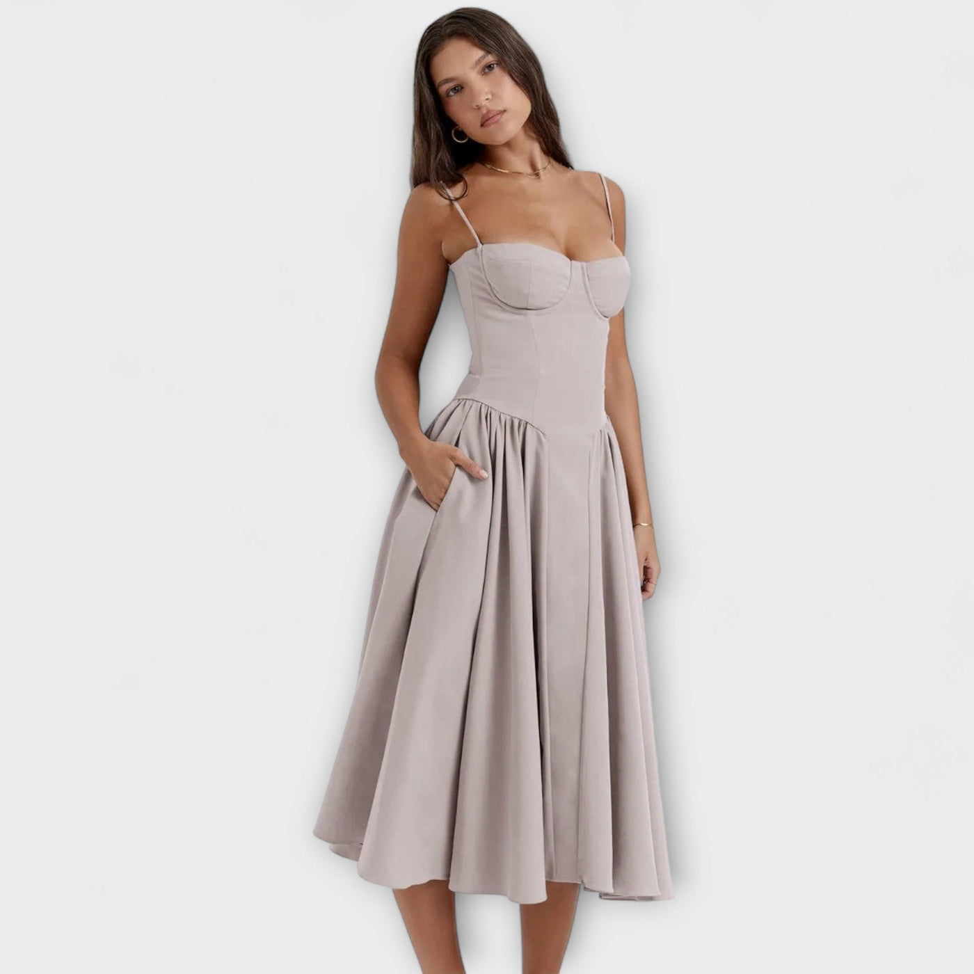 Rosalie - Forfinet ærmeløs korsetkjole