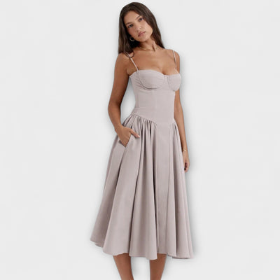 Rosalie - Forfinet ærmeløs korsetkjole