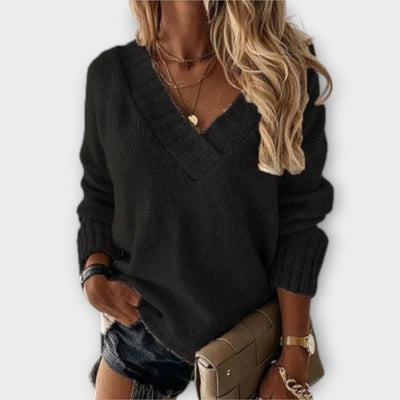 Jane - Lunt V-Udskæring Pullover