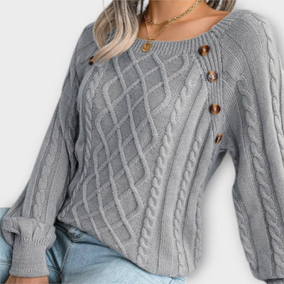 Malia - Strikpullover med knapper