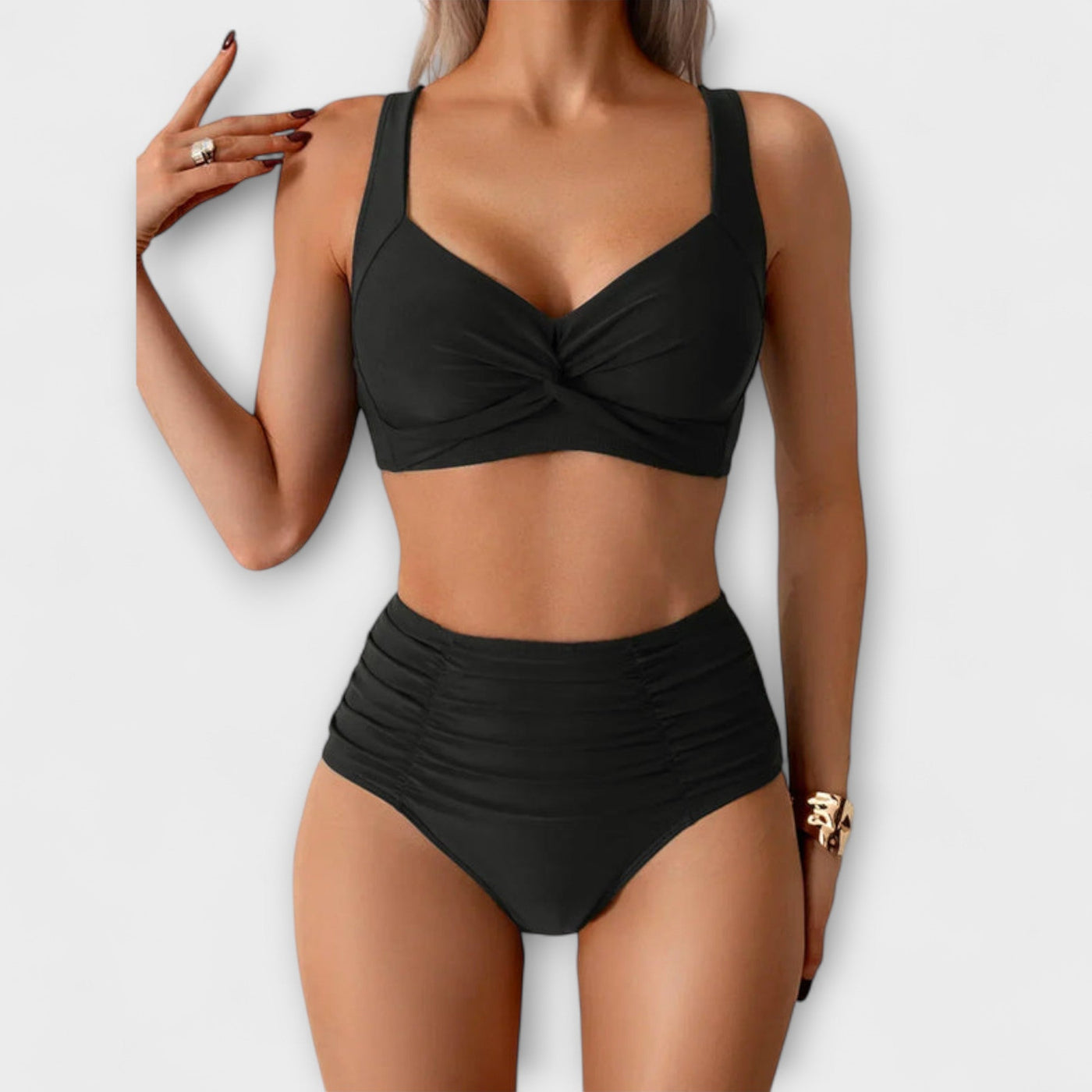 Zoe - Rynket Bandeau Badedragt