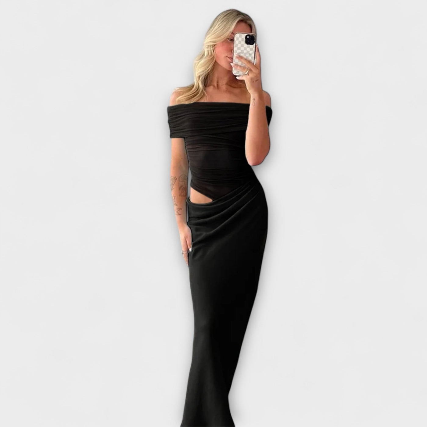 Puss - Rynket Uregelmæssigt Kjole