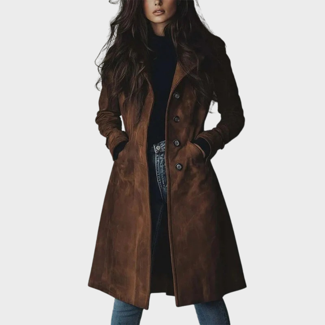 Giulia Bellini Suede Longline Frakke