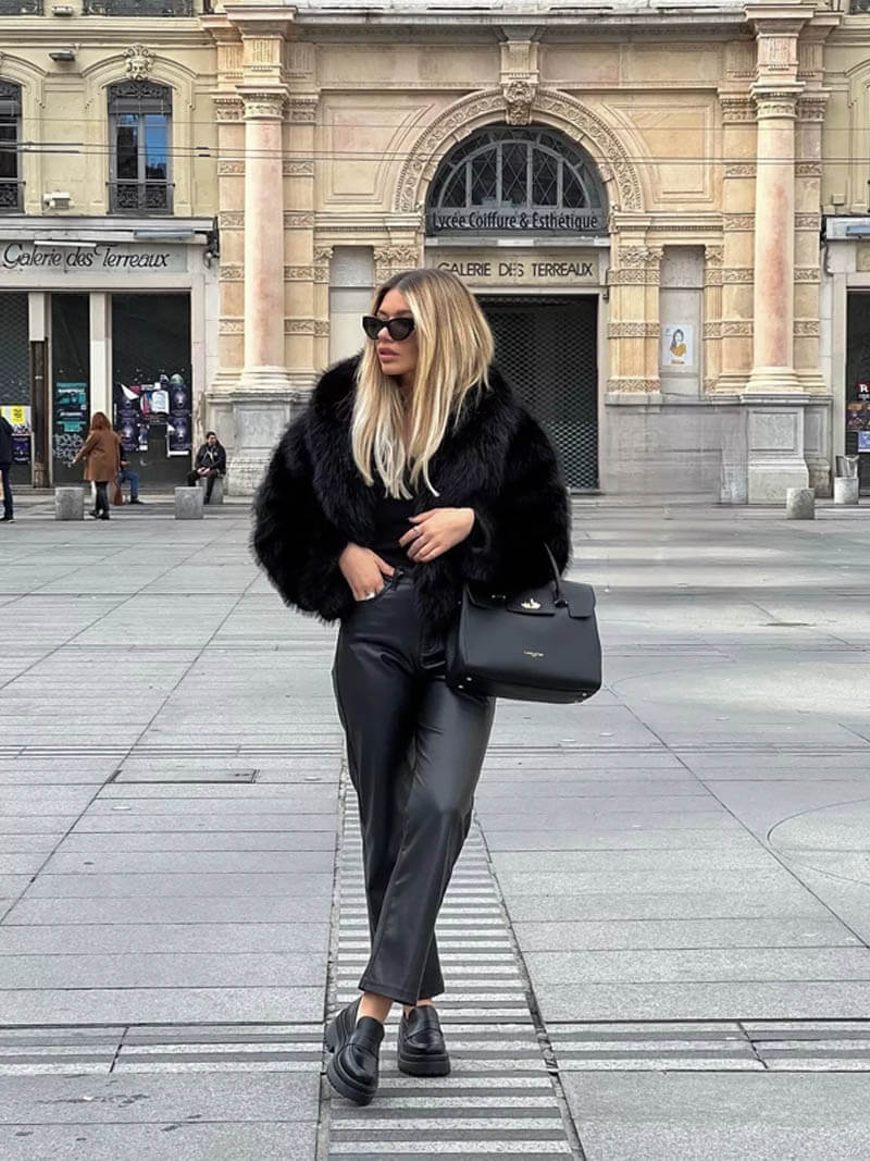 Jenna Kunstpels Frakke