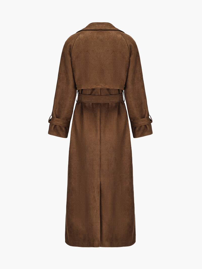 Molly trench coat i syntetisk suede