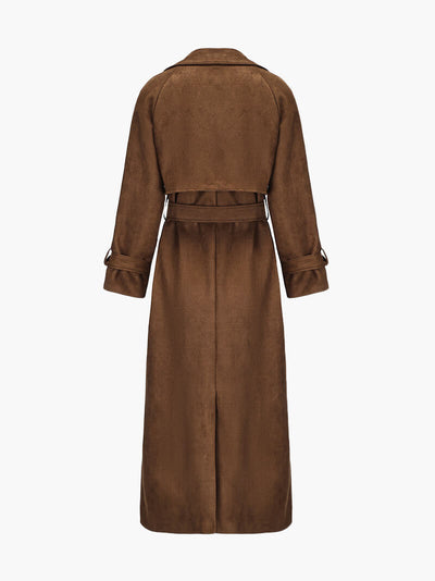 Molly trench coat i syntetisk suede