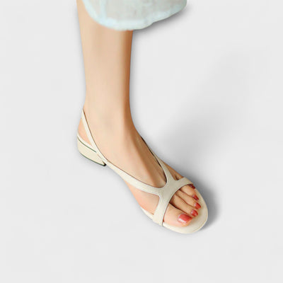 Evelyn - Elegante Flade Sandaler Minna med Raffineret Finish