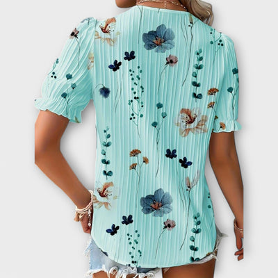 Emily - Modet Bluse med spidse Udsnit