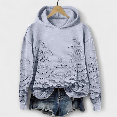 Grace – Vintage Hoodie Med Blomsterprint