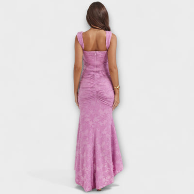 Renske - Lang Kjole med Elegante og Raffinerede Korset