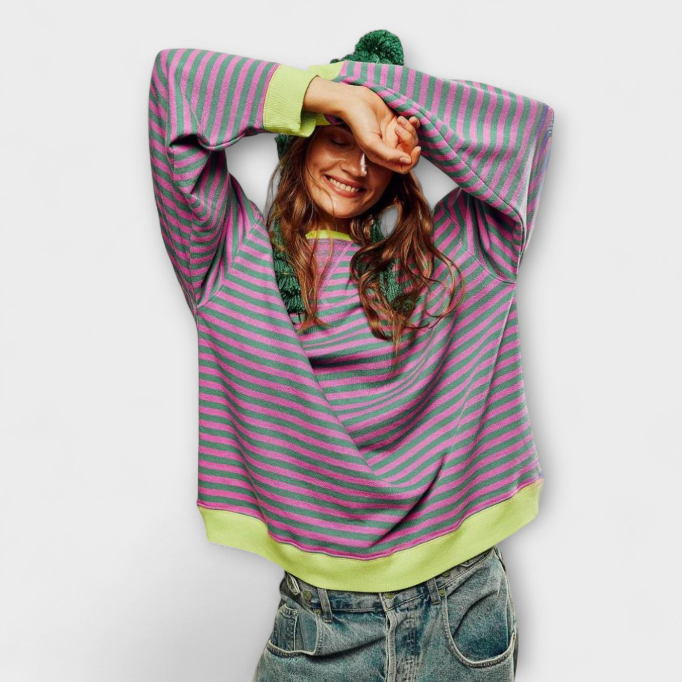 Mary - Stribet Oversize-Cardigan
