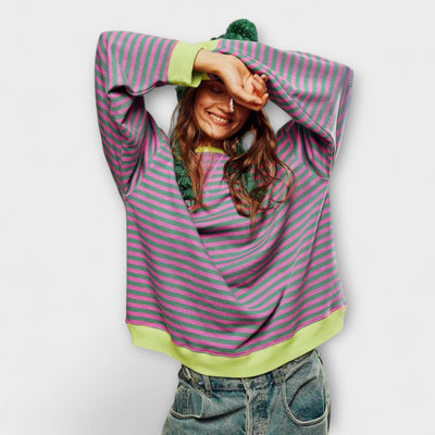 Mary - Stribet Oversize-Cardigan