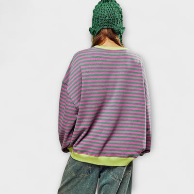 Mary - Stribet Oversize-Cardigan