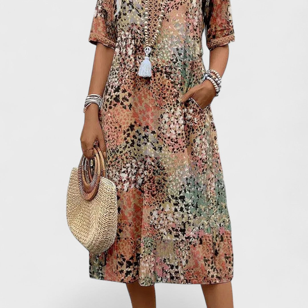 Colette - Vibrant midi kjole