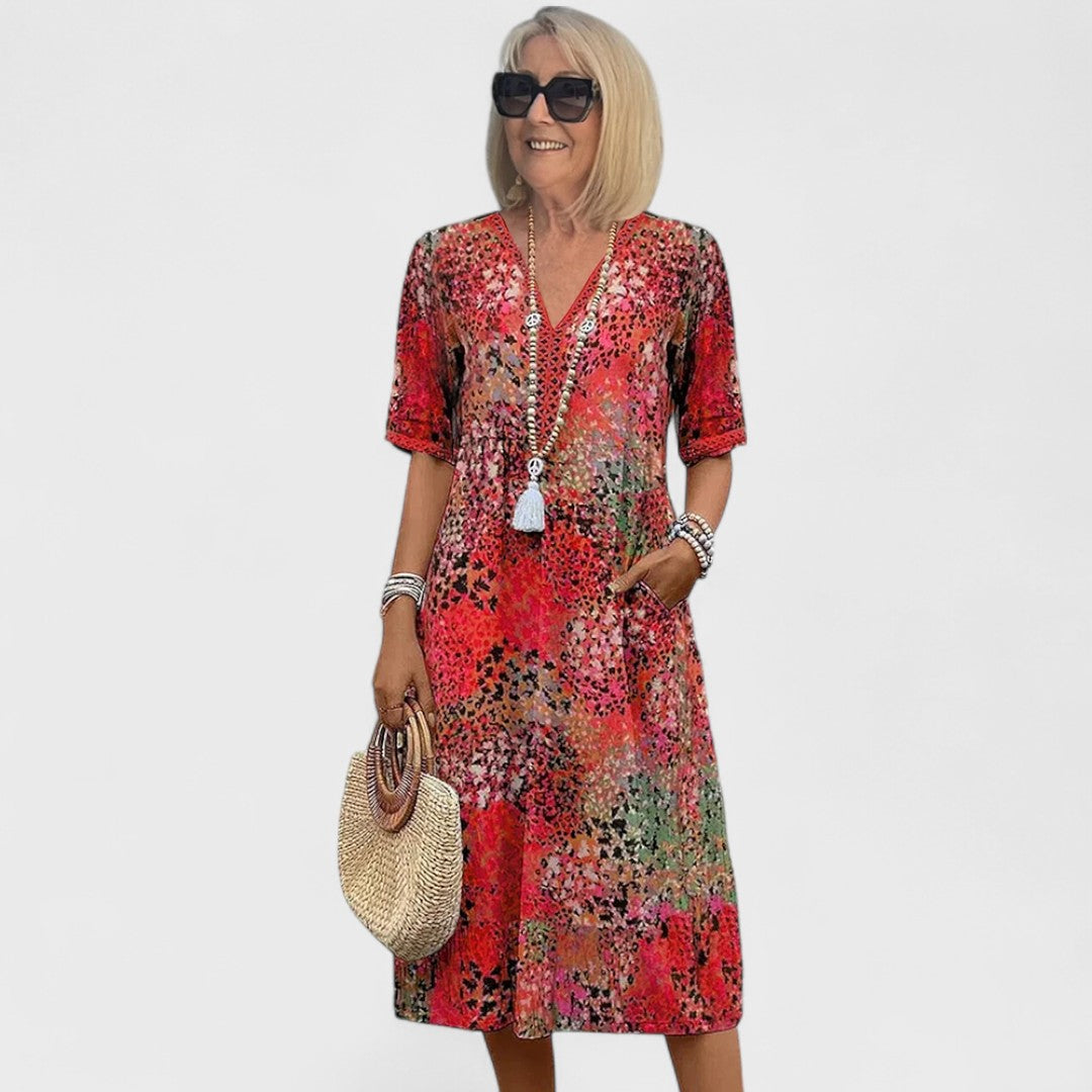 Colette - Vibrant midi kjole