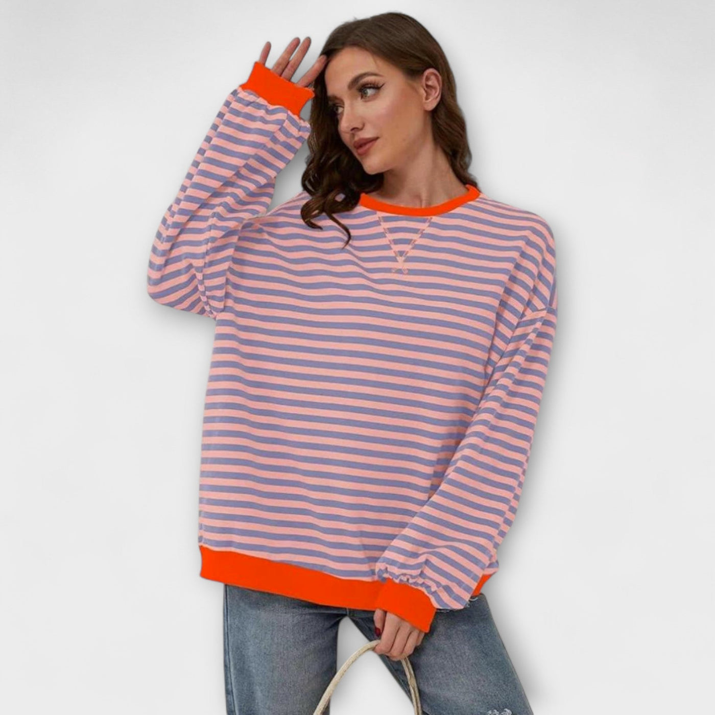 Mary - Stribet Oversize-Cardigan