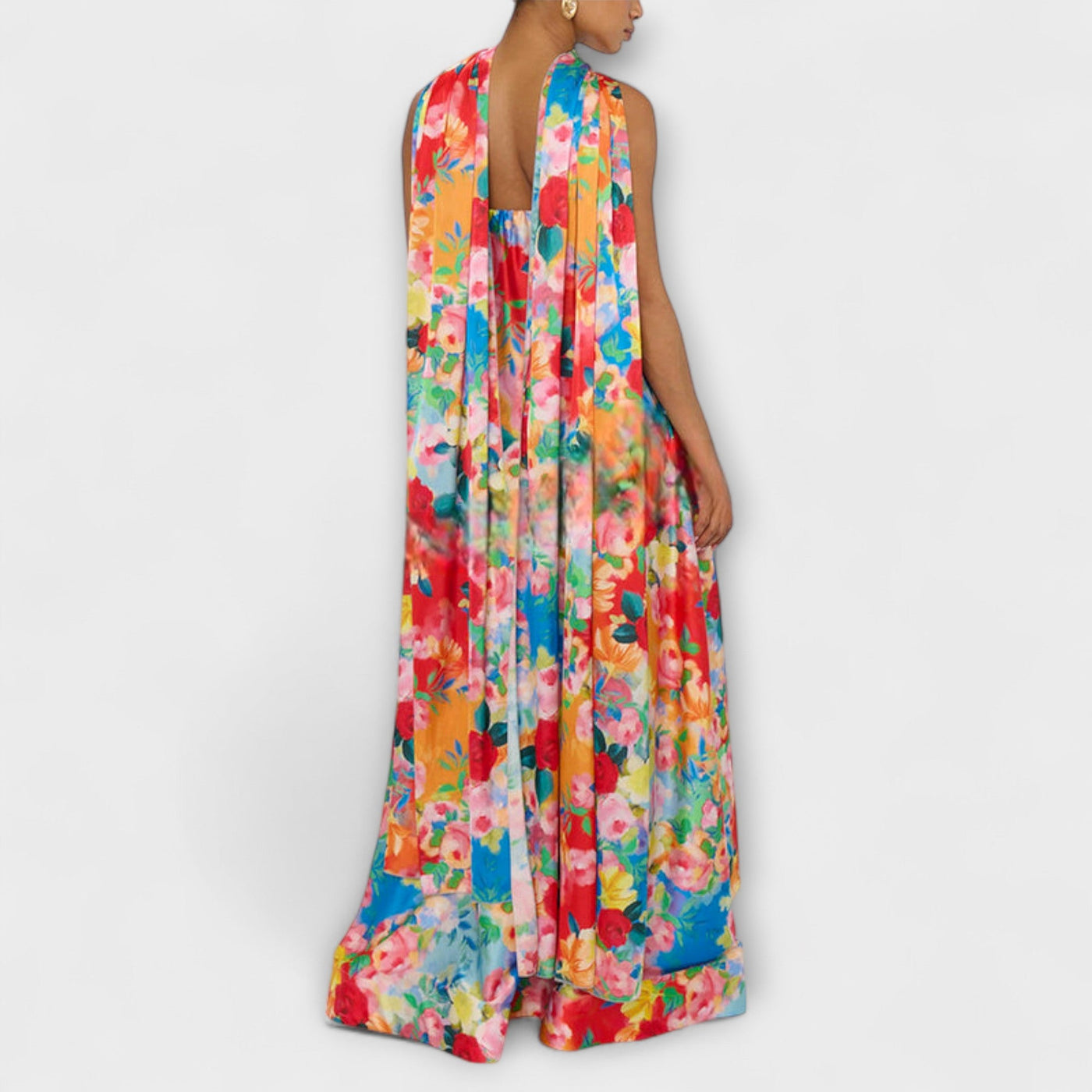Harlow - Off-Shoulder Blomstret Maxi-Kjole