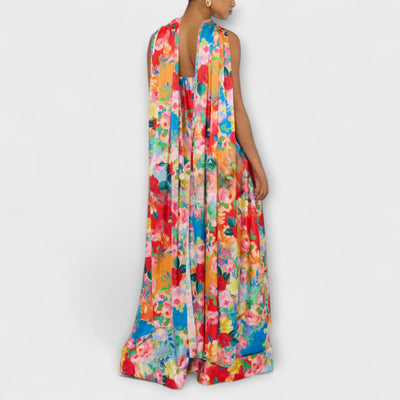 Harlow - Off-Shoulder Blomstret Maxi-Kjole