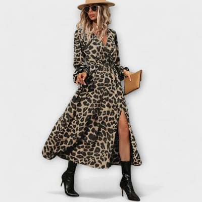 Natalie - Stilfuldt kjole med leopardmønster