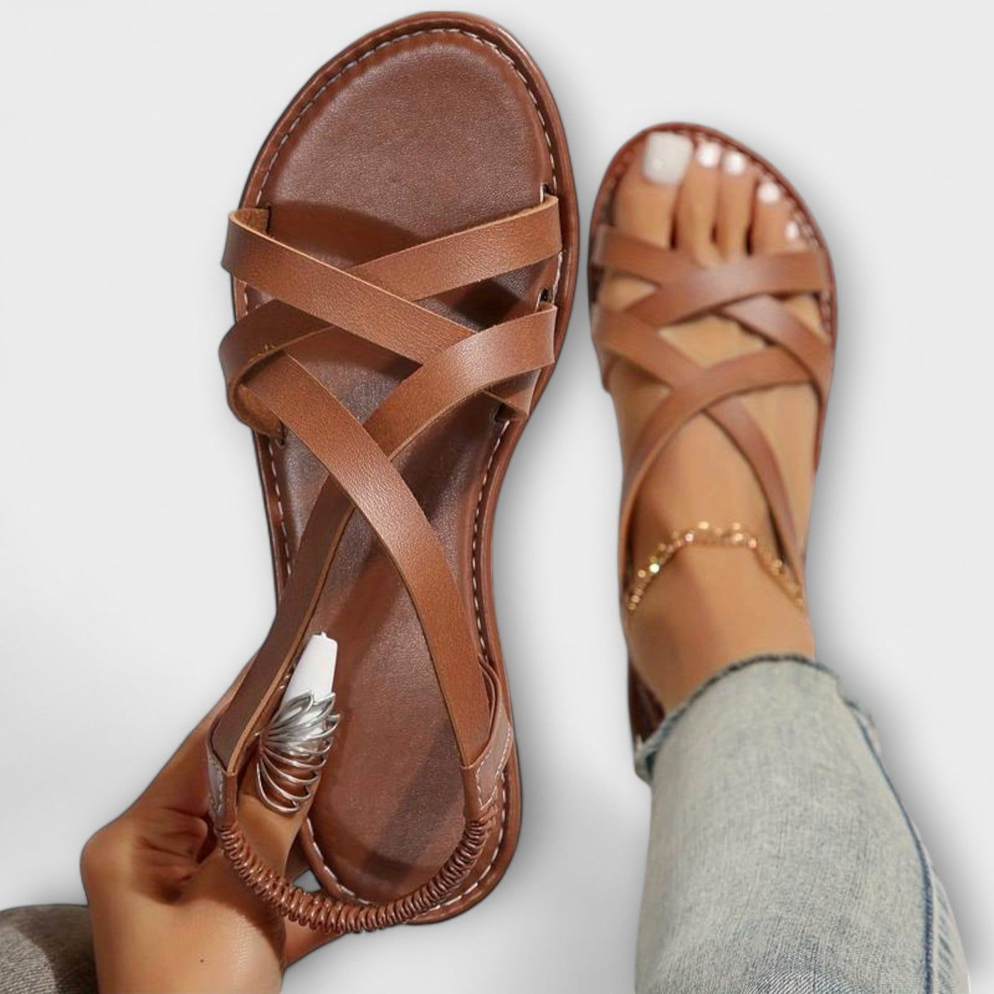 Deborah - Damens Sandaler med let krydsrem