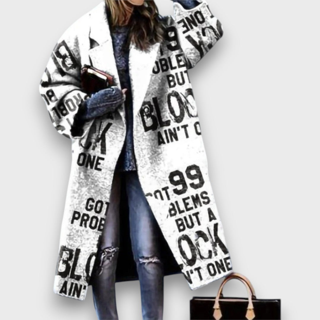 Fioren – Lang frakke i oversized stil