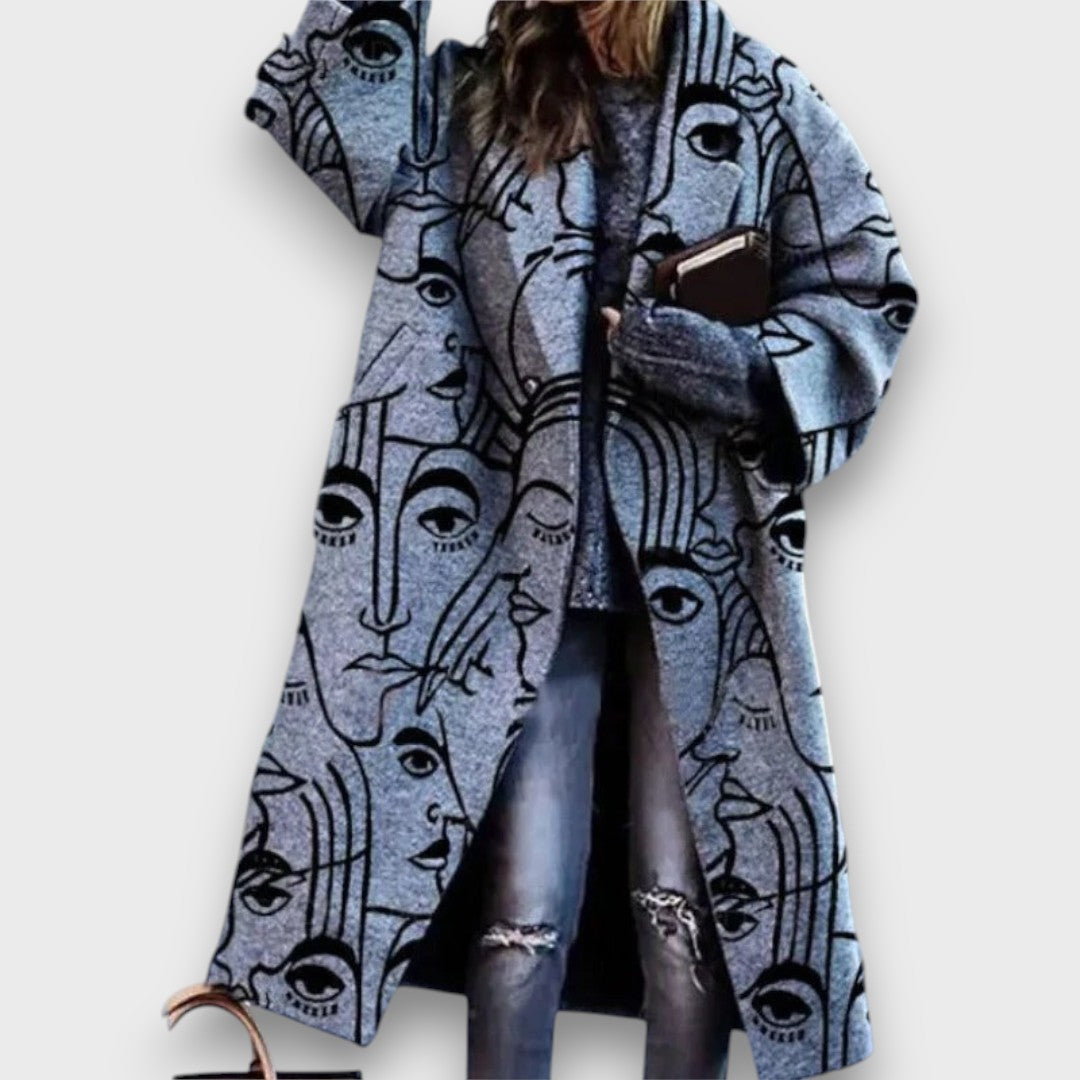 Fioren – Lang frakke i oversized stil