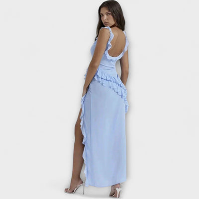 Lara - Stilfuld Maxikjole med Slids