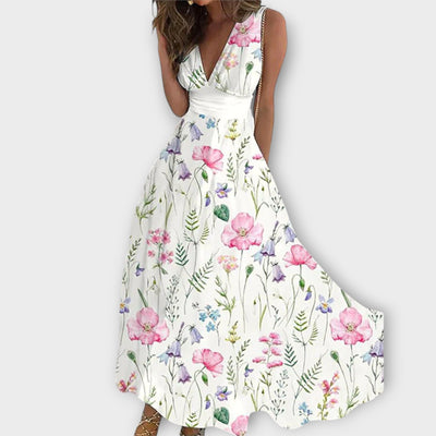 Romy - Floral V-Hals Kjole