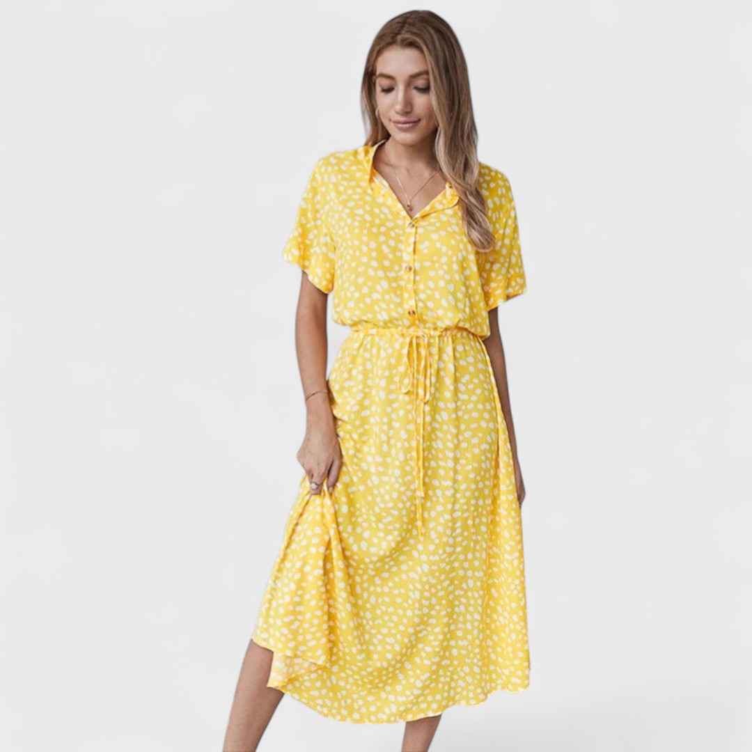 Madelina - Elegant multicolor sommerkjole