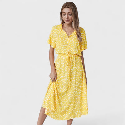 Madelina - Elegant multicolor sommerkjole
