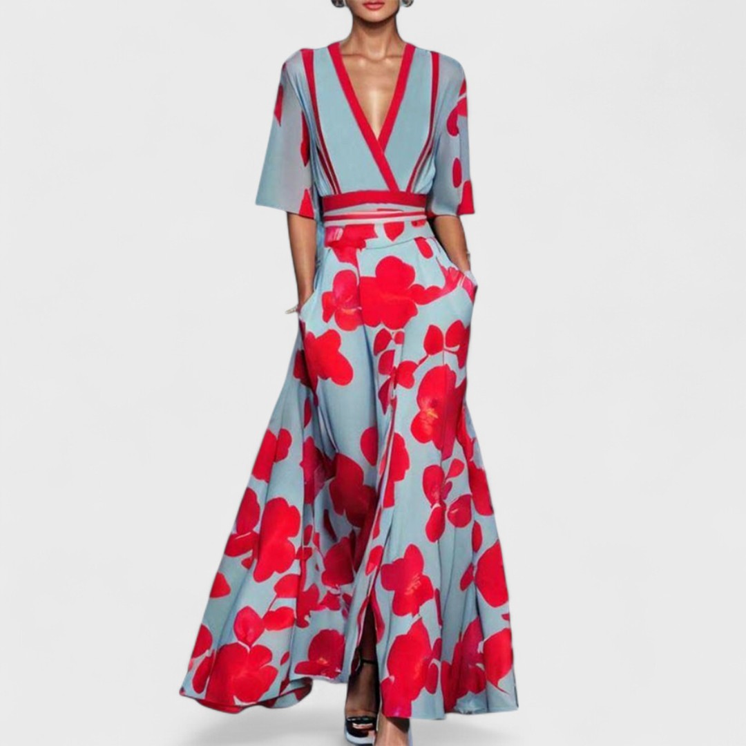 Océane - Maxi blomsterkjole elegant