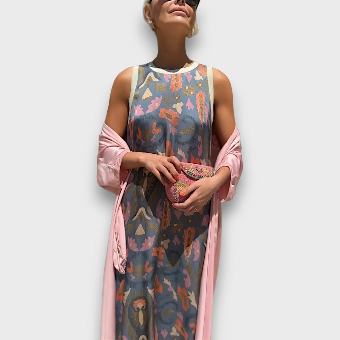 Elveria – Maxi kjole med cardigan