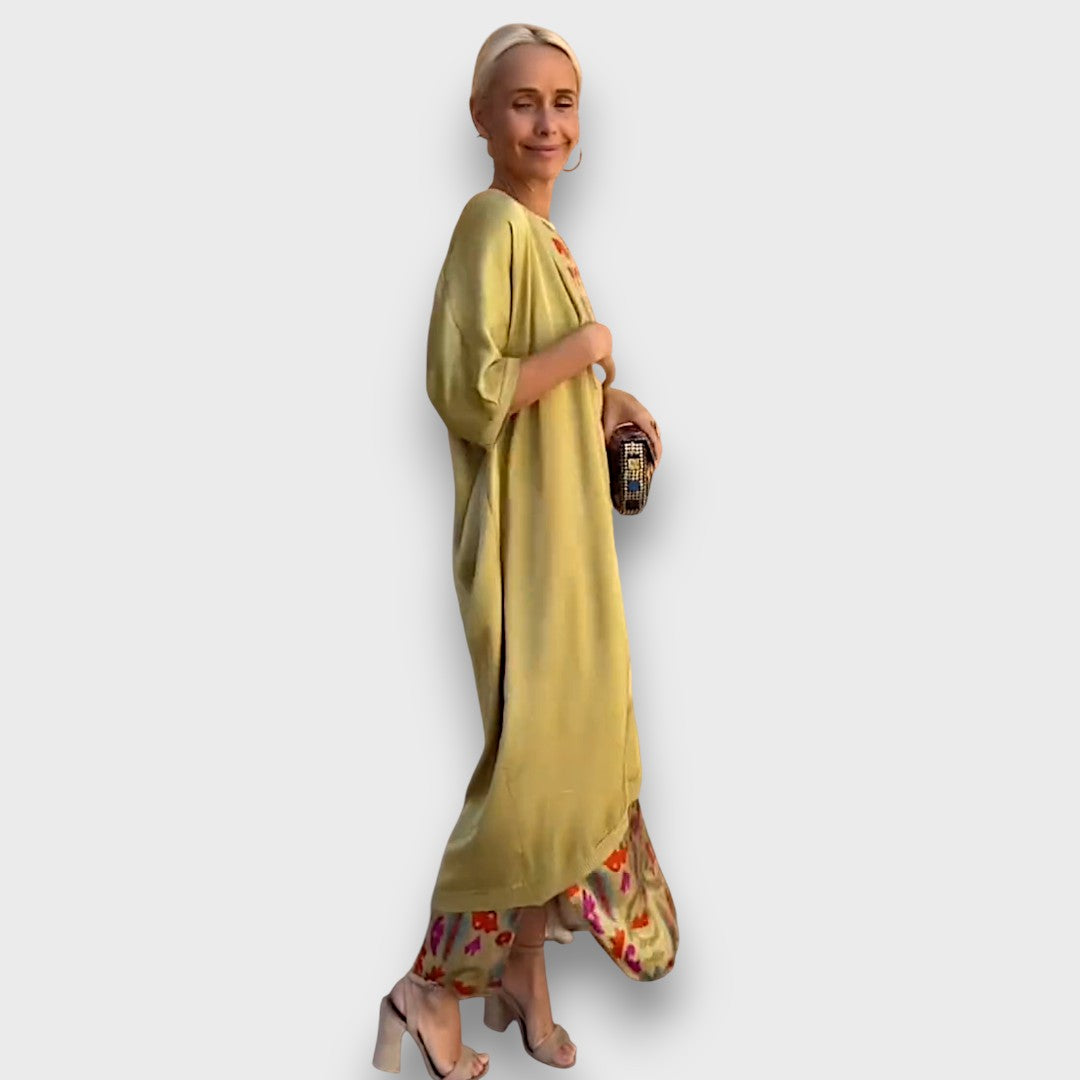 Elveria – Maxi kjole med cardigan