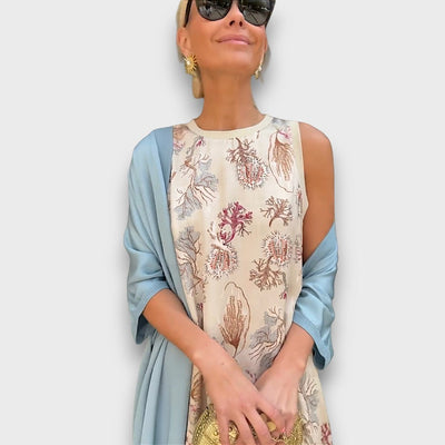 Elveria – Maxi kjole med cardigan