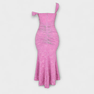 Renske - Lang Kjole med Elegante og Raffinerede Korset