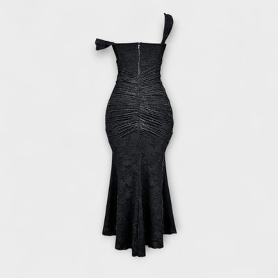 Renske - Lang Kjole med Elegante og Raffinerede Korset